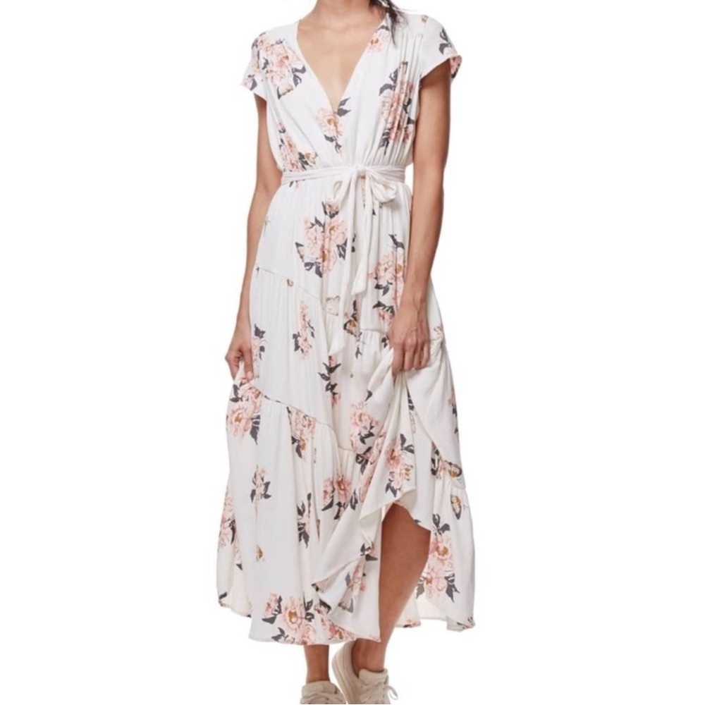 Free People All I Got White Floral Maxi Dress